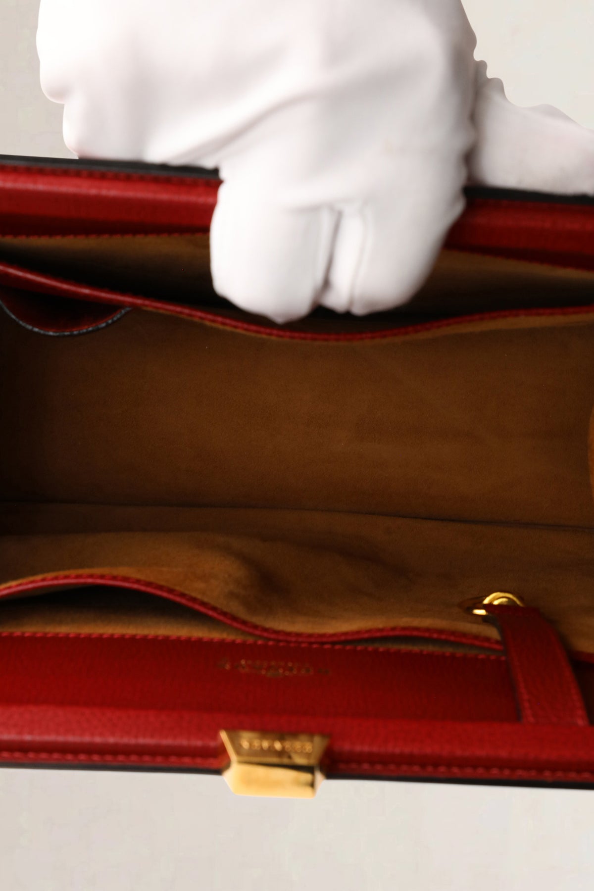 Delvaux Rosso Jumping Calf Bloody Mary PM Top Handle Bag