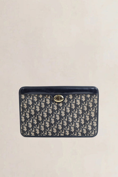 Christian Dior Blue Monogram Clutch