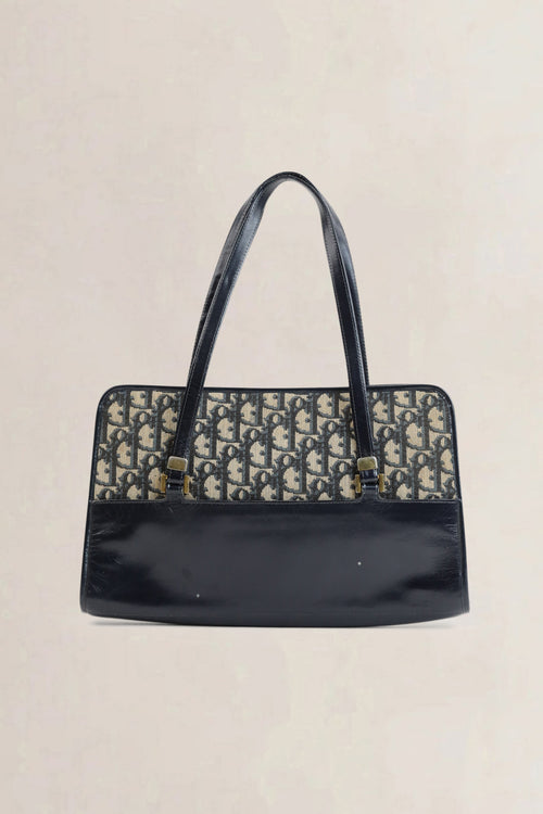 Christian Dior Blue Monogram Top Handle Bag