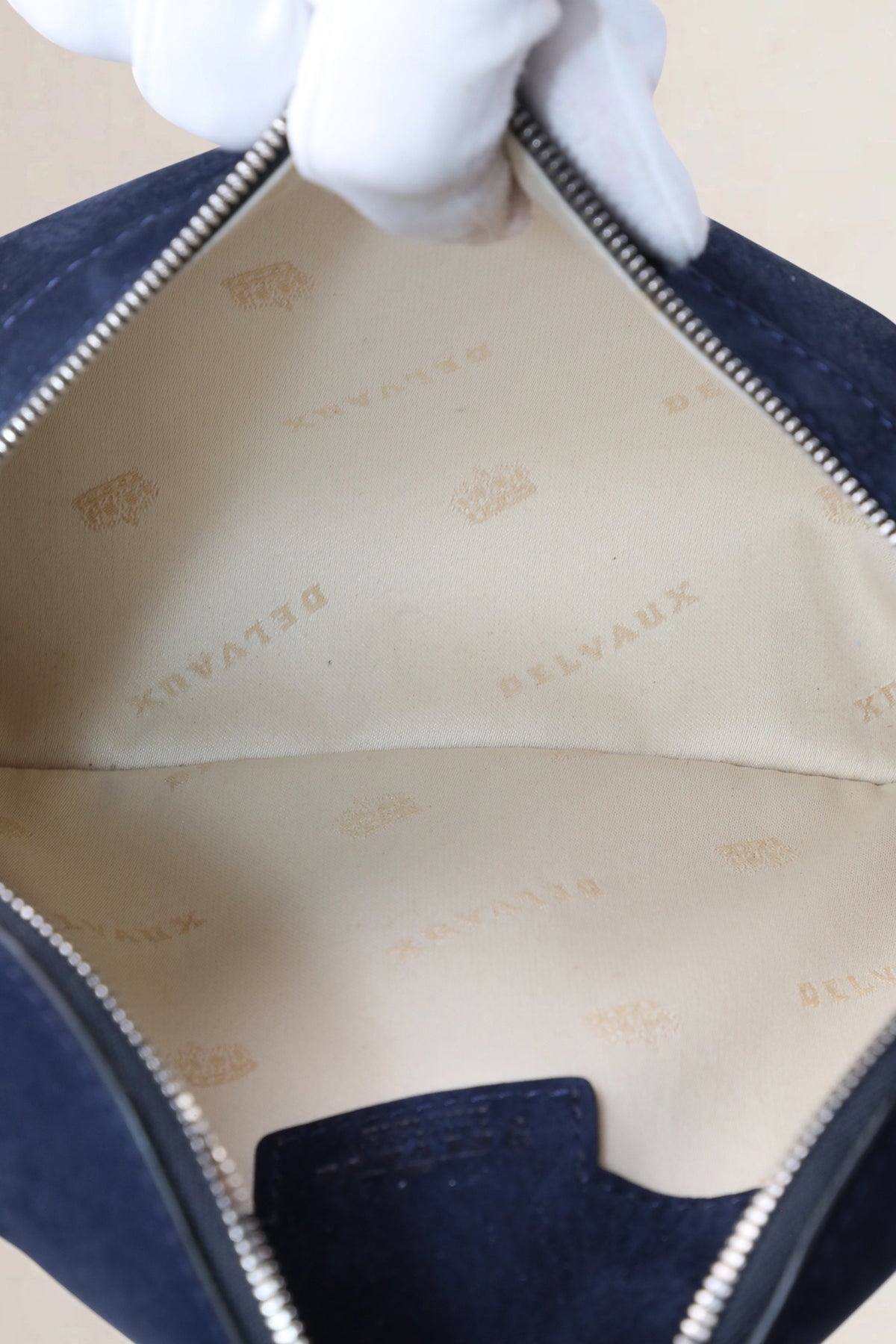 Delvaux Blue Nubuck Tramway — preloved
