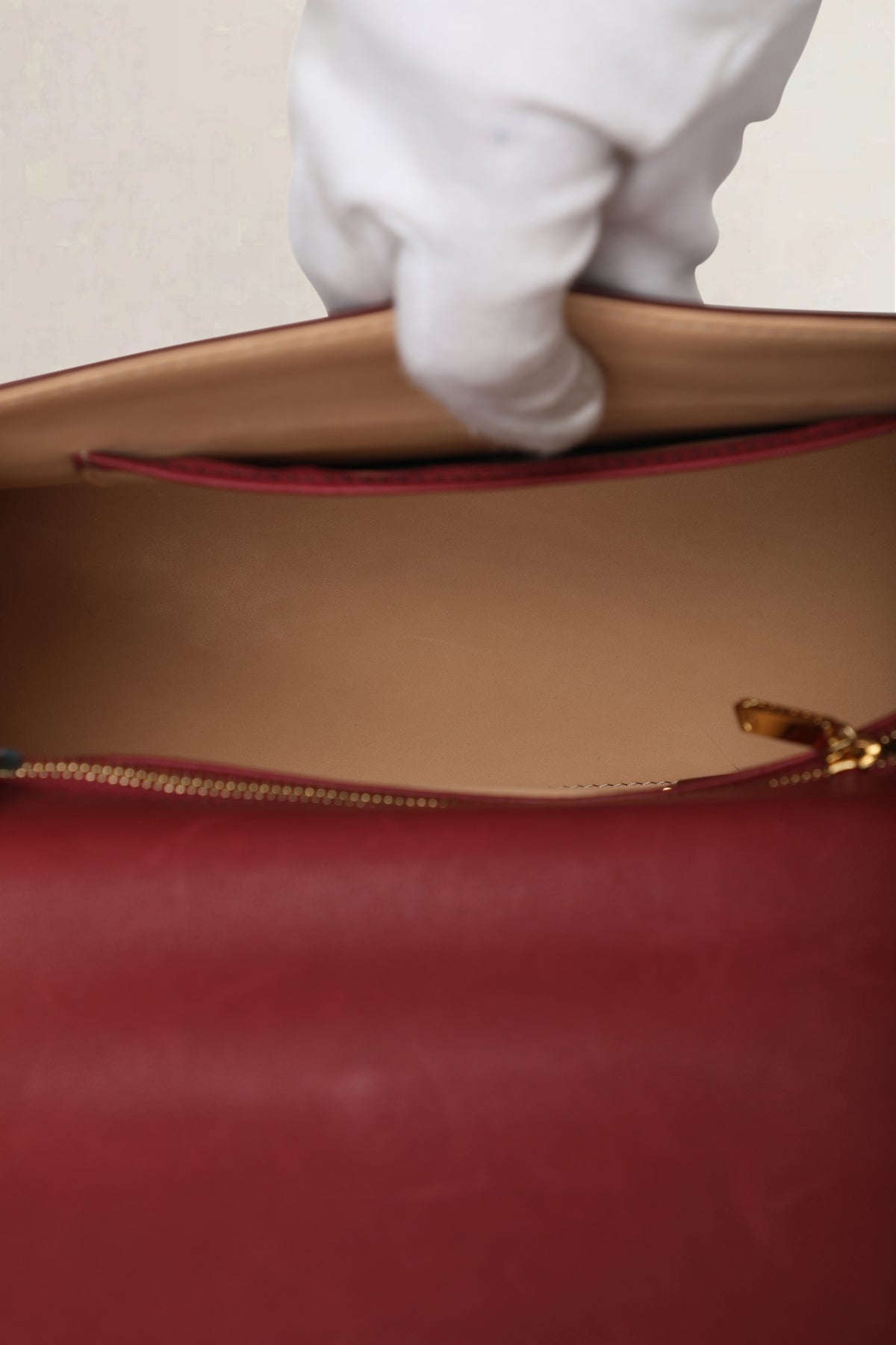 Delvaux Burgundy Tempête Dream Phantom MM Shoulder Bag
