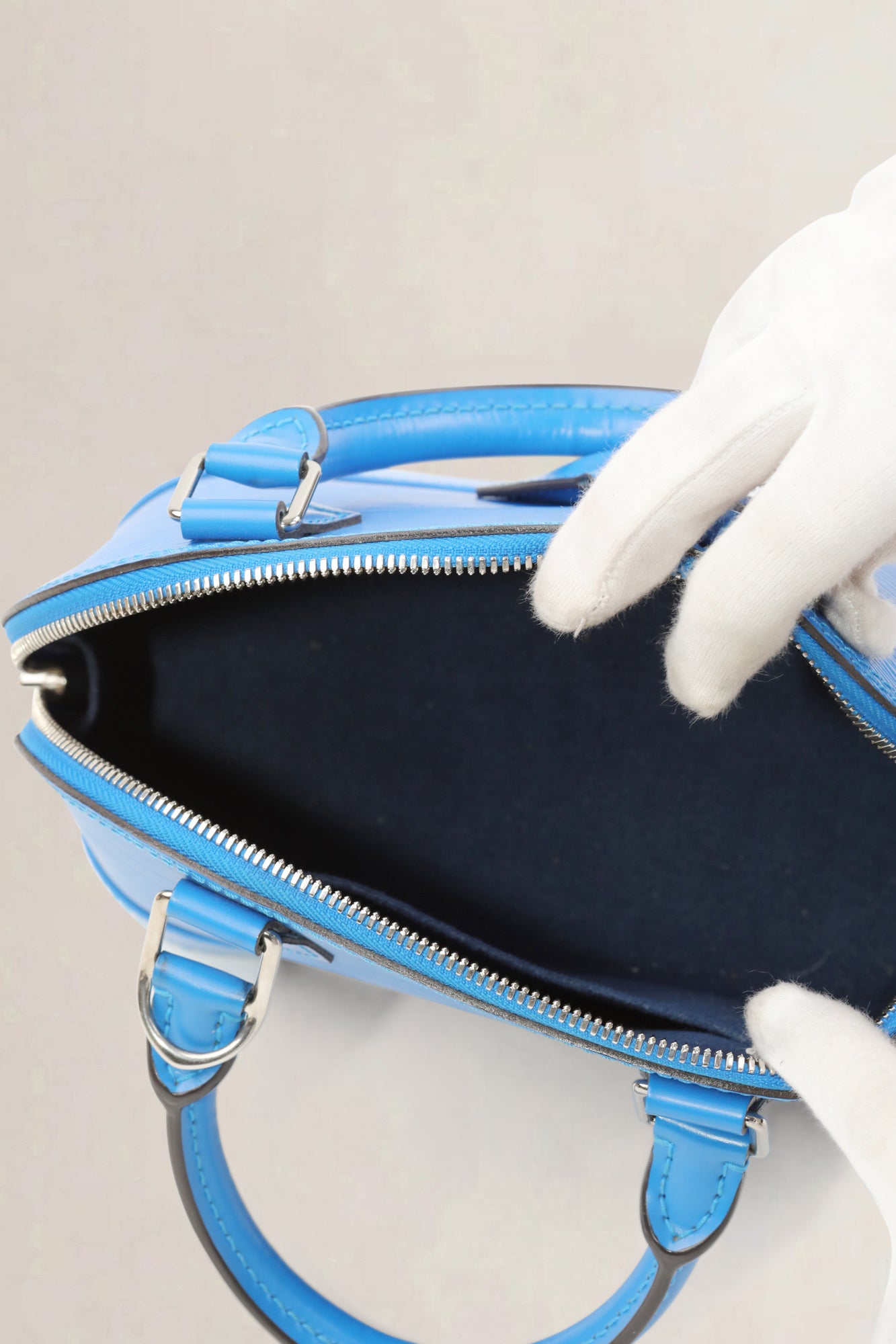 Blue Epi Alma BB Crossbody Bag