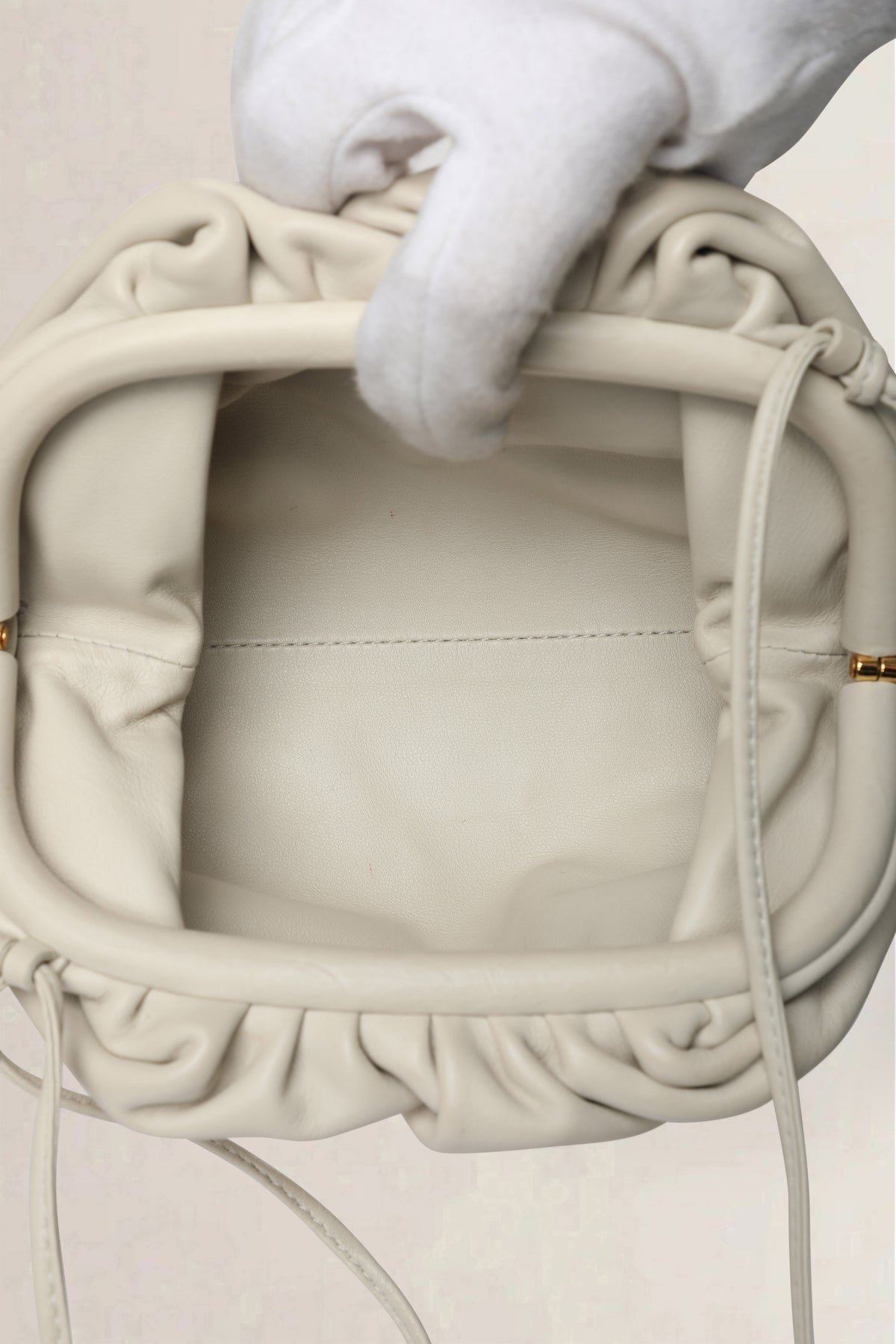 Bottega Veneta White The Mini Pouch Crossbody Bag