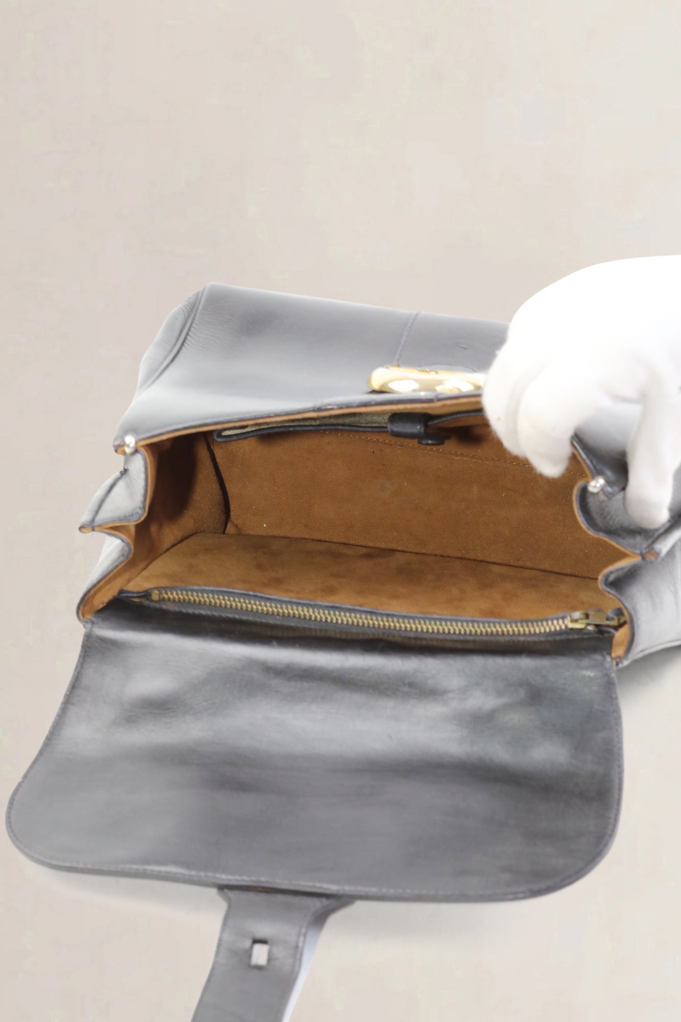 Black Brillant PM Top Handle Bag