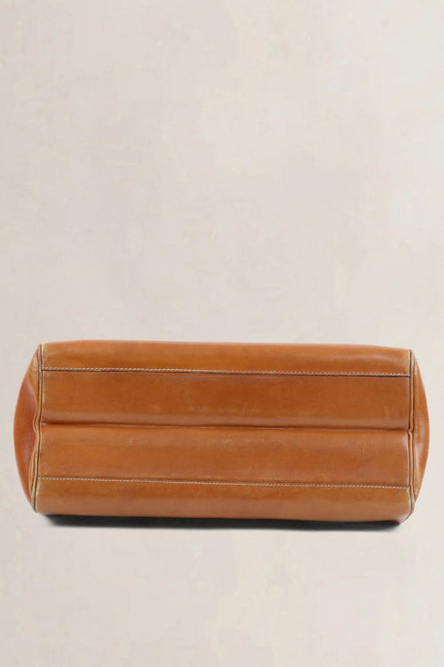 Delvaux Vintage Cognac Top Handle Bag