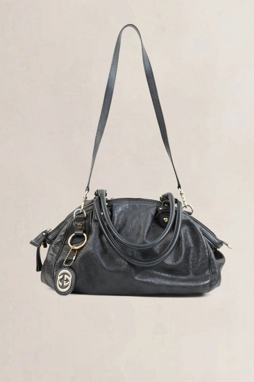 Gucci Black Suckey Monogram Crossbody Bag
