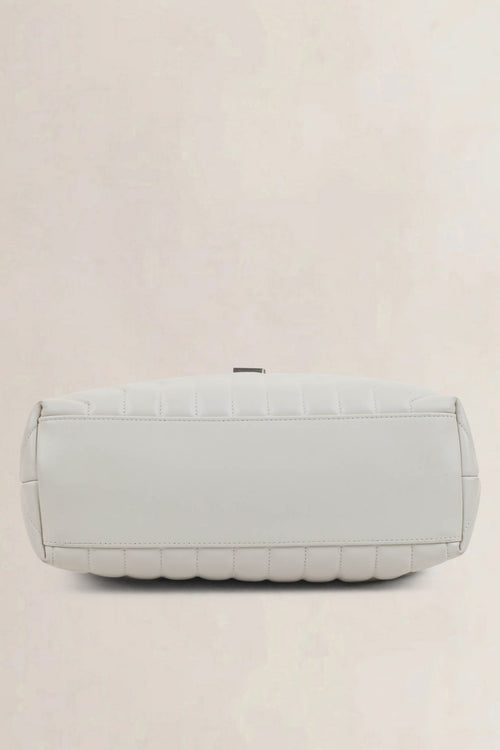 YSL White Loulou Medium Crossbody Bag
