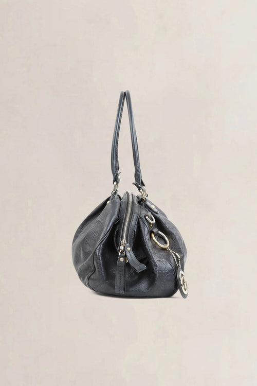 Gucci Black Suckey Monogram Crossbody Bag