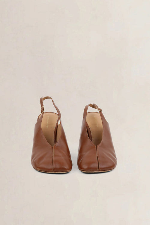 Dries Van Noten Brown Slingback Heels