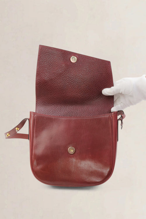 Delvaux Burgundy Crossbody Bag