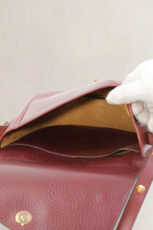 Delvaux Burgundy Crossbody Bag