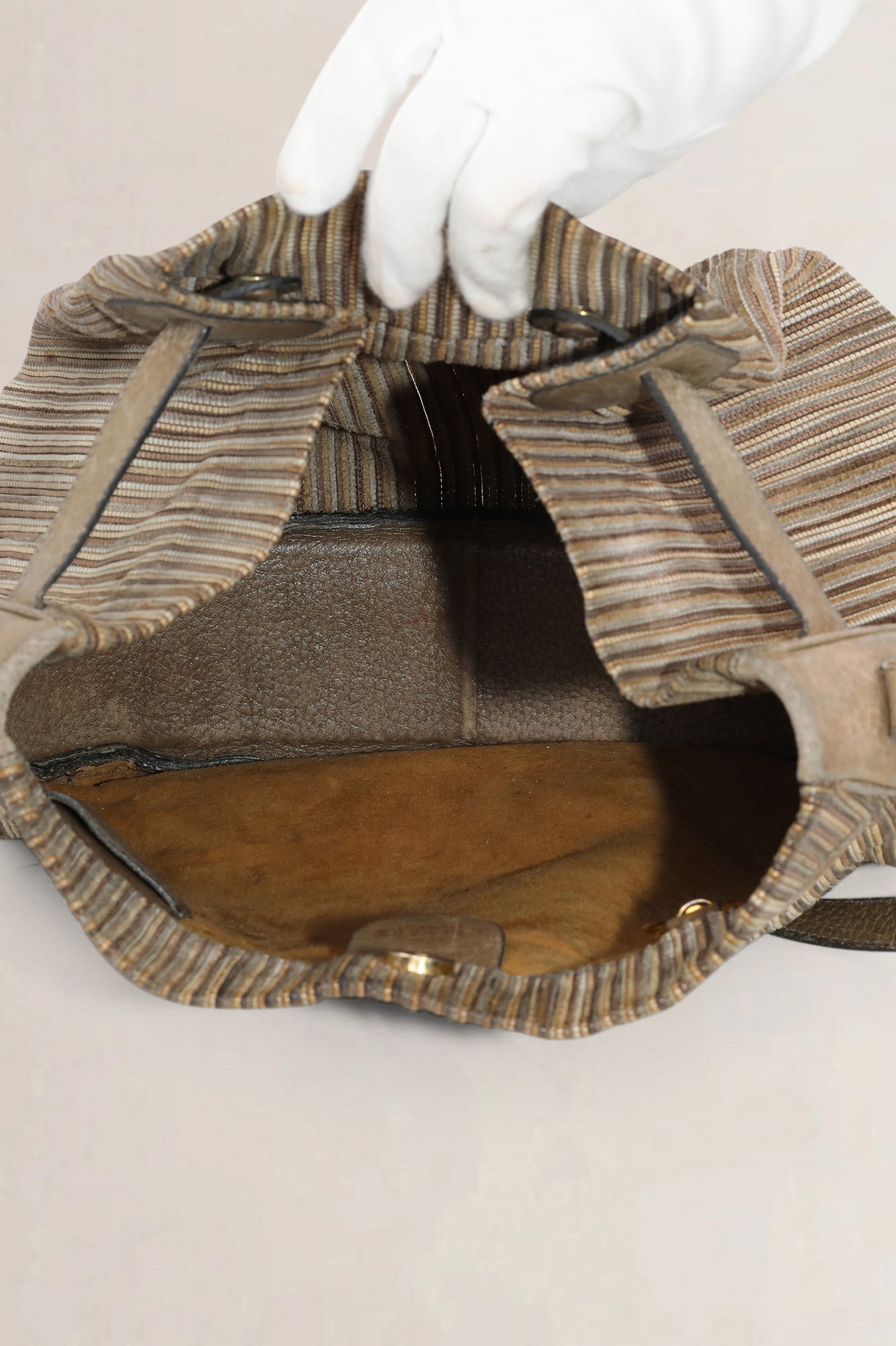 Delvaux Brown Toile De Cuir Bannière — vintage