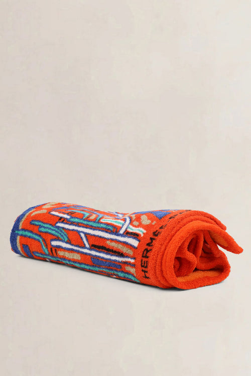 Hermès Orange/Blue Beach Towel
