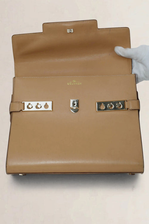 Delvaux Vison Calf Souple Tempête MM Top Handle Bag