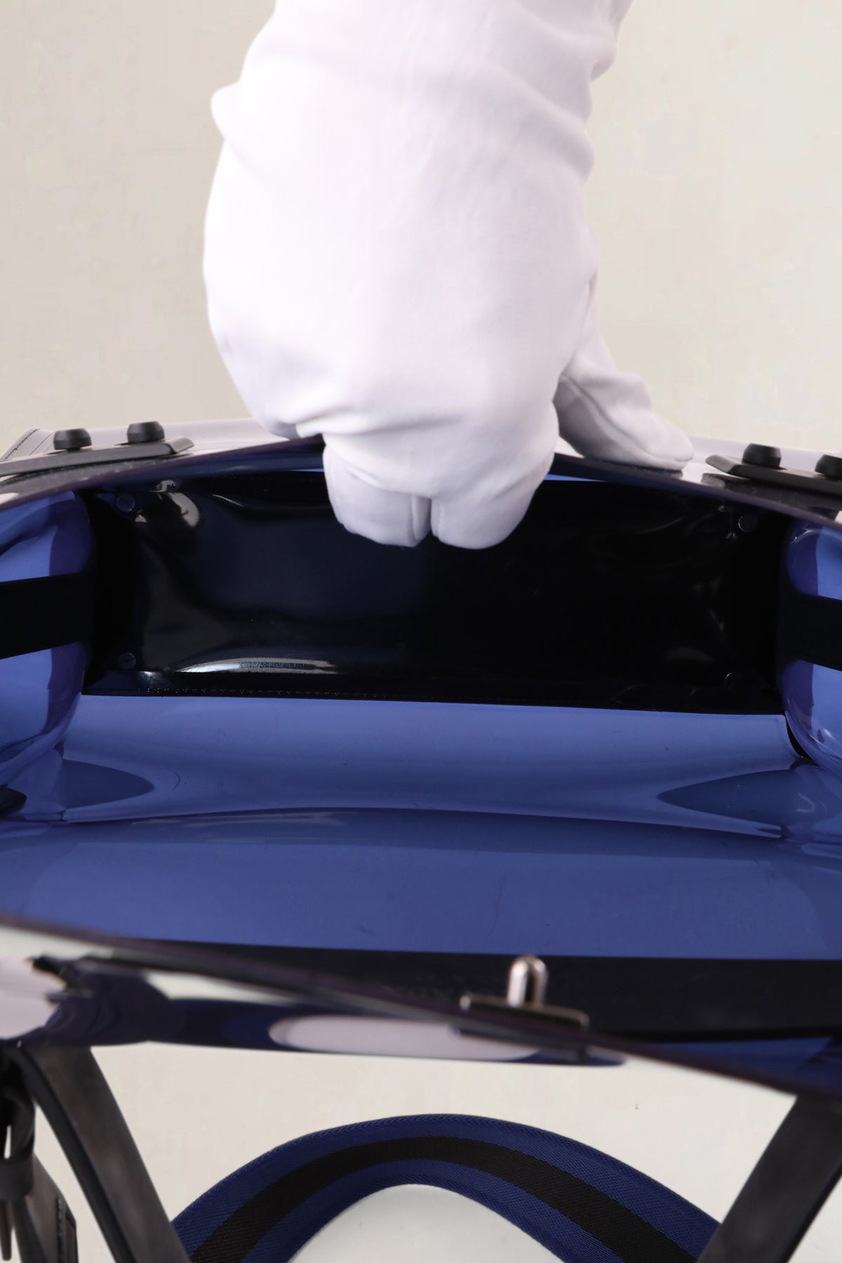 Delvaux Dark Night Tempête Vinyl Shoulder Bag