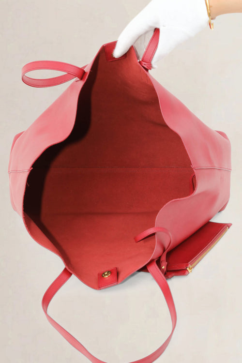 Saint Laurent Red Shopping Tote
