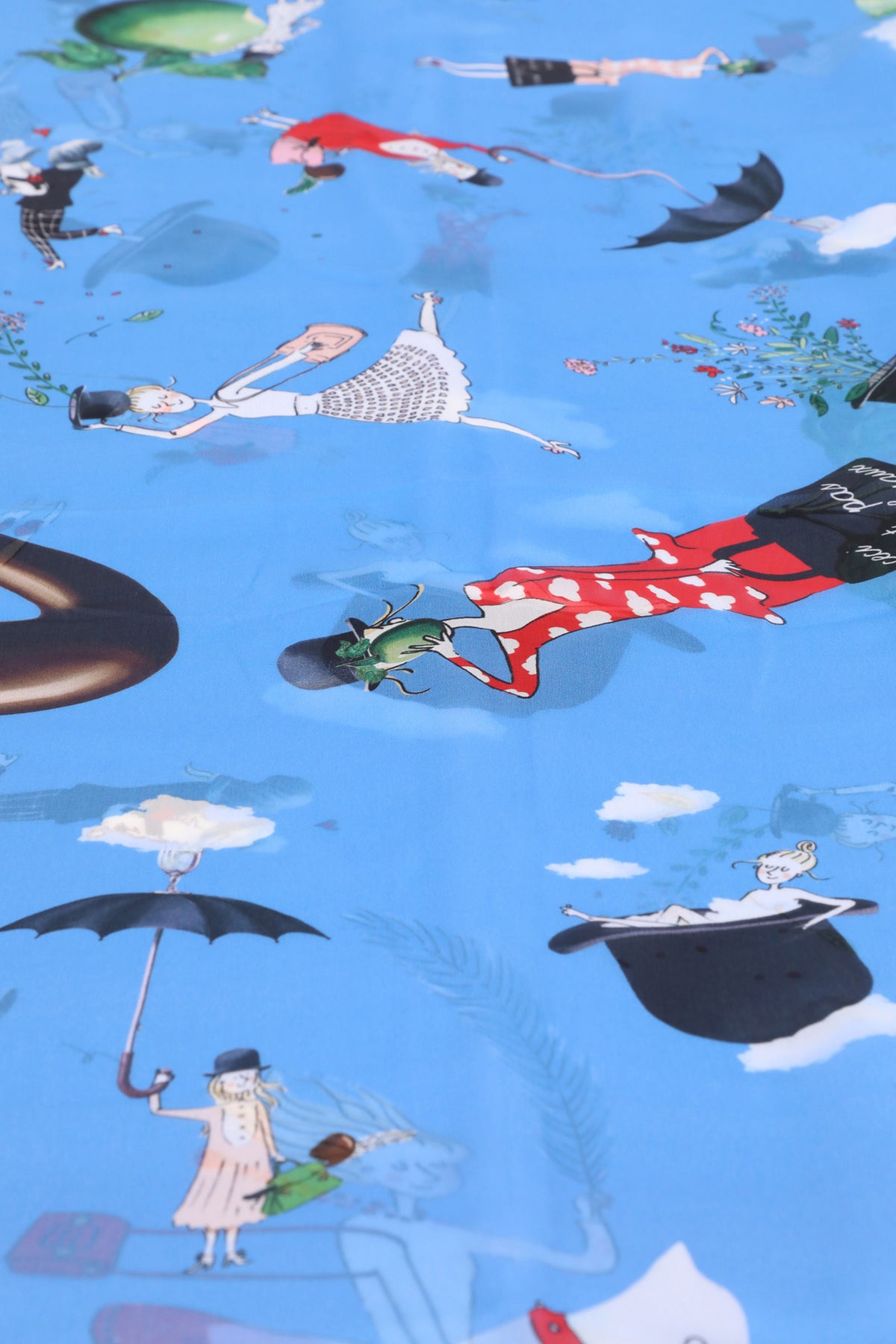 Delvaux Blue Magritte Silk Scarf