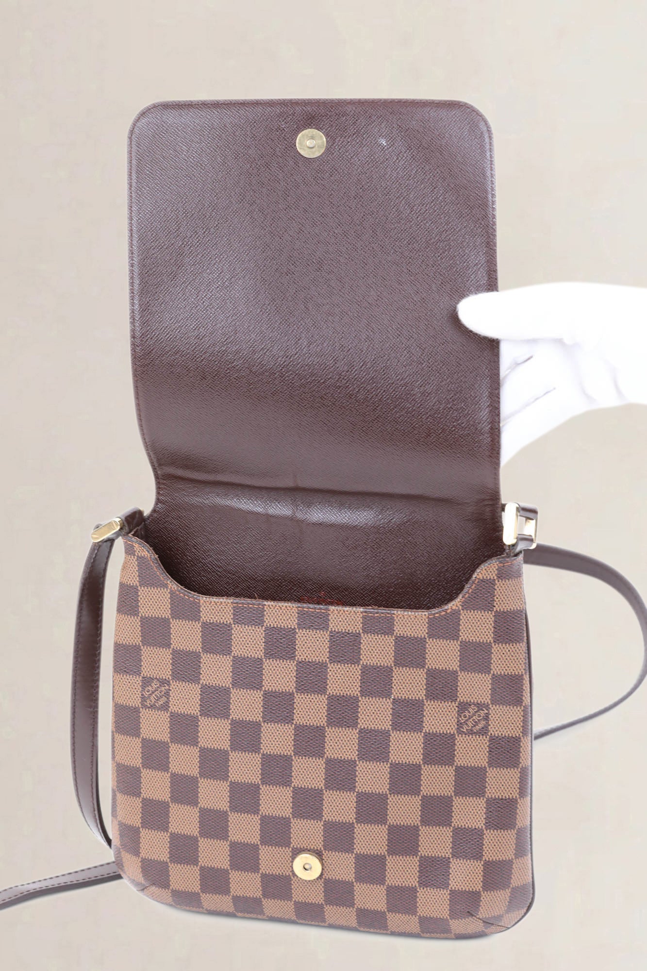 Damier Ebene Musette Crossbody Bag
