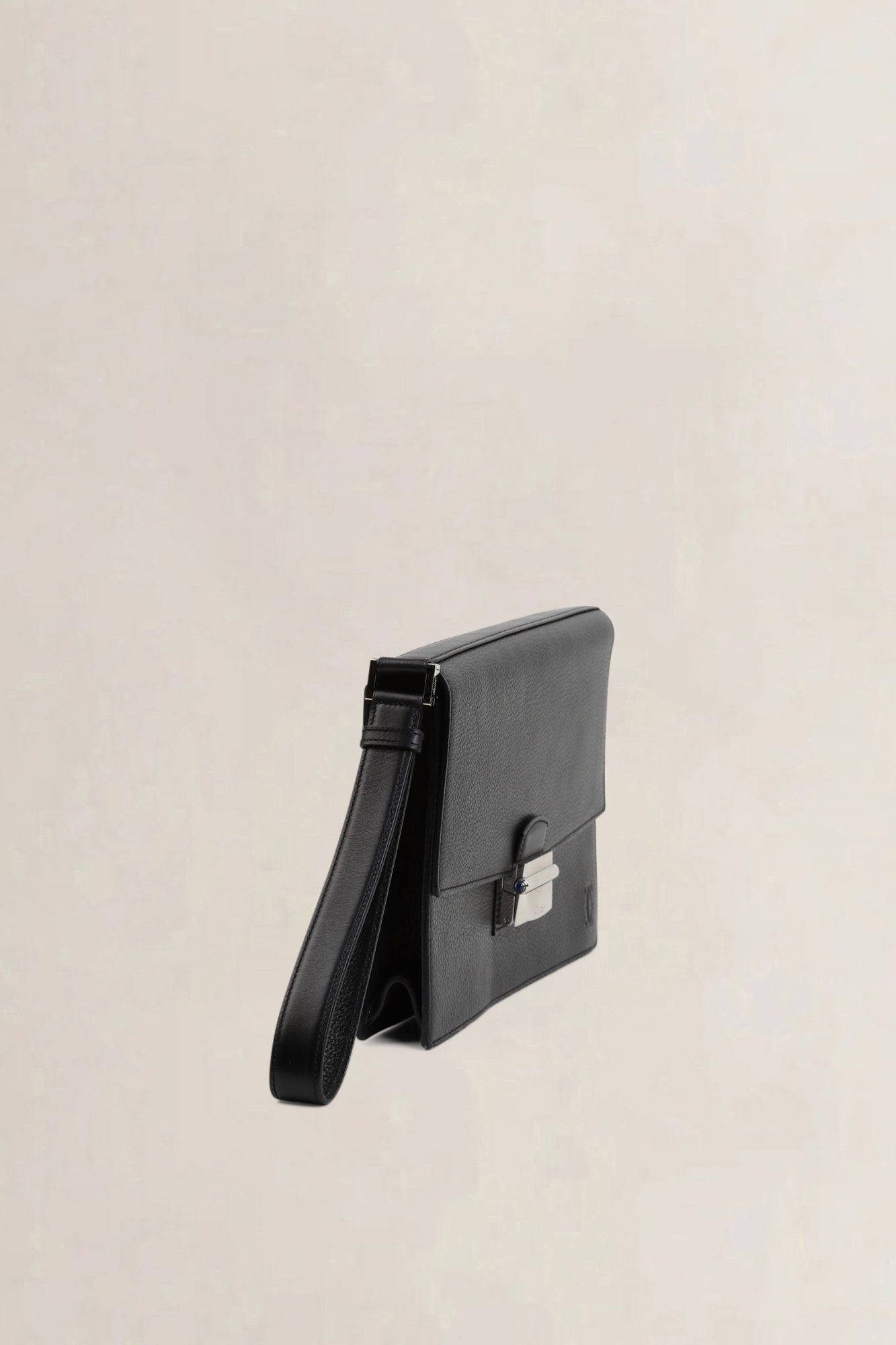 Black Leather Pasha Clutch