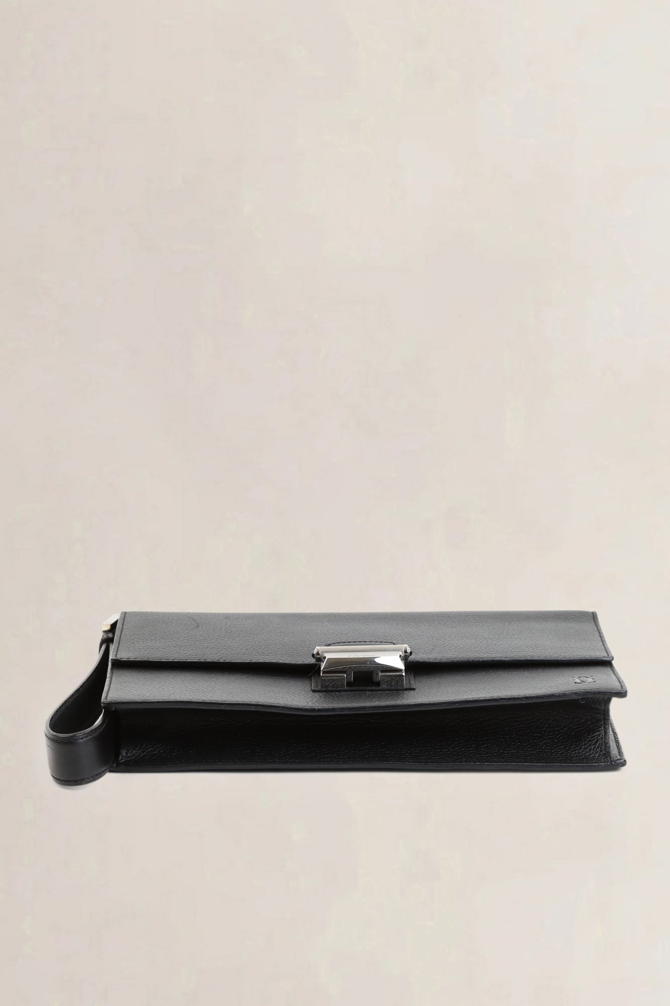 Black Leather Pasha Clutch