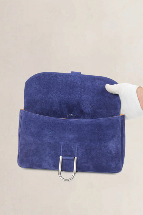 Delvaux Bleu Nuit Givry Clutch