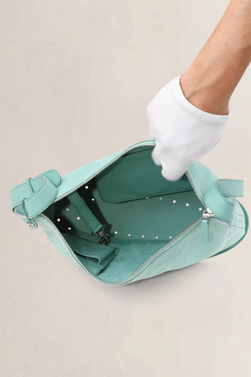 Delvaux Turquoise Le Pin Baudrier Crossbody Bag
