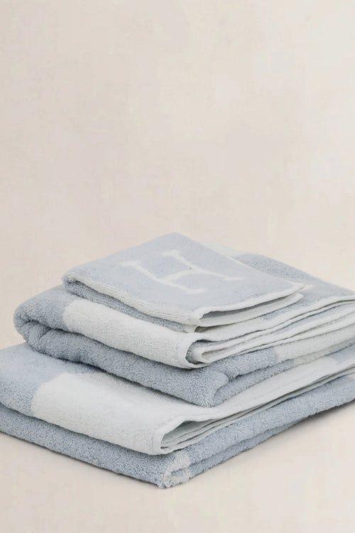 Hermès Avalon Blue/White Bath Towel Set
