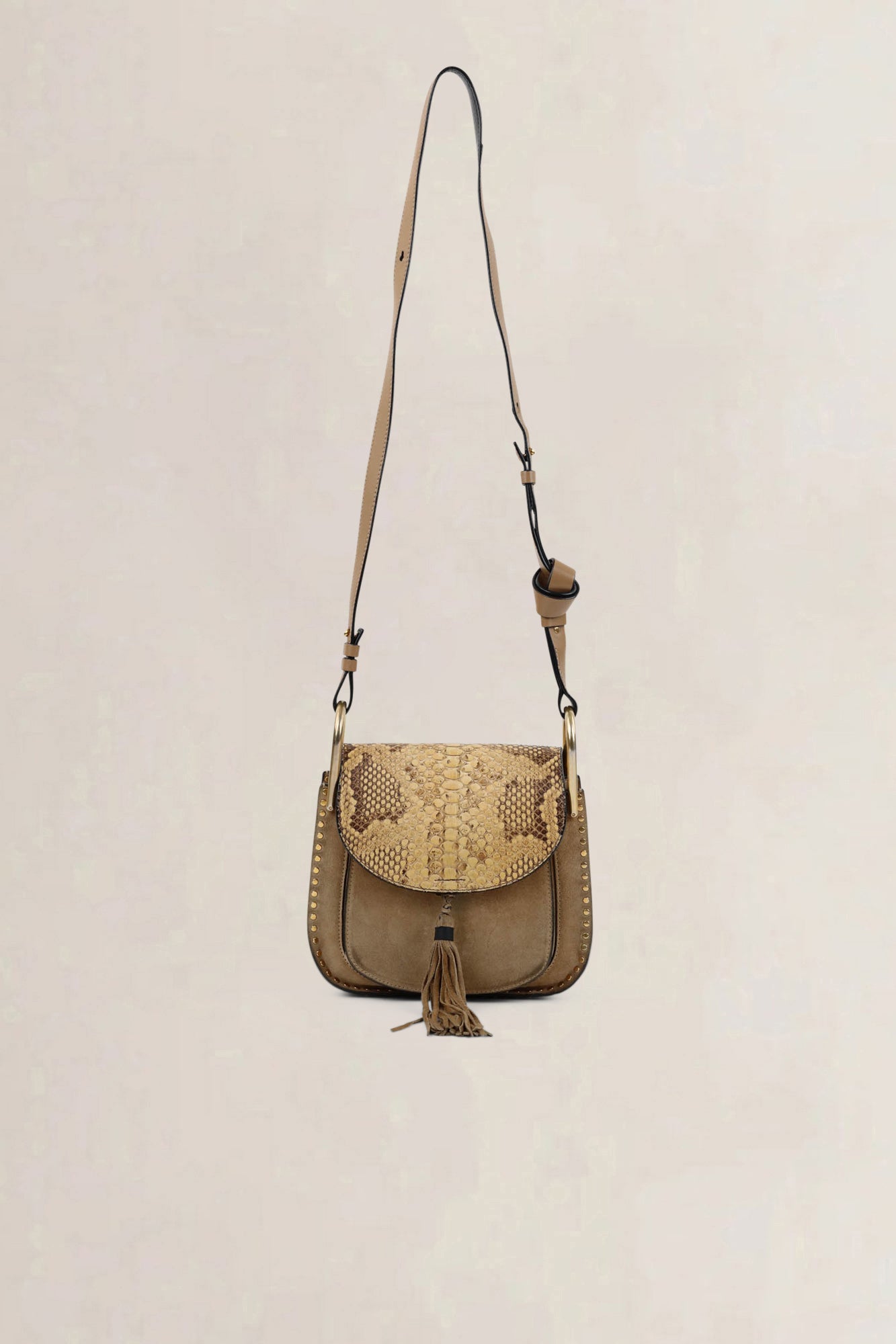 Chloé Brown Suède Hayley Crossbody Bag
