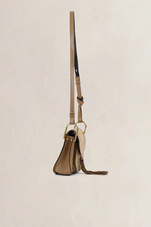 Chloé Brown Suède Hayley Crossbody Bag
