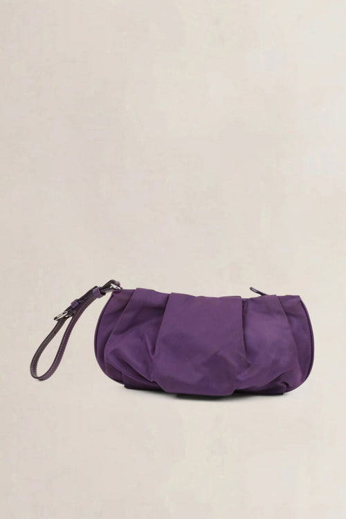 Prada Purple Tessuto Wristlet Clutch