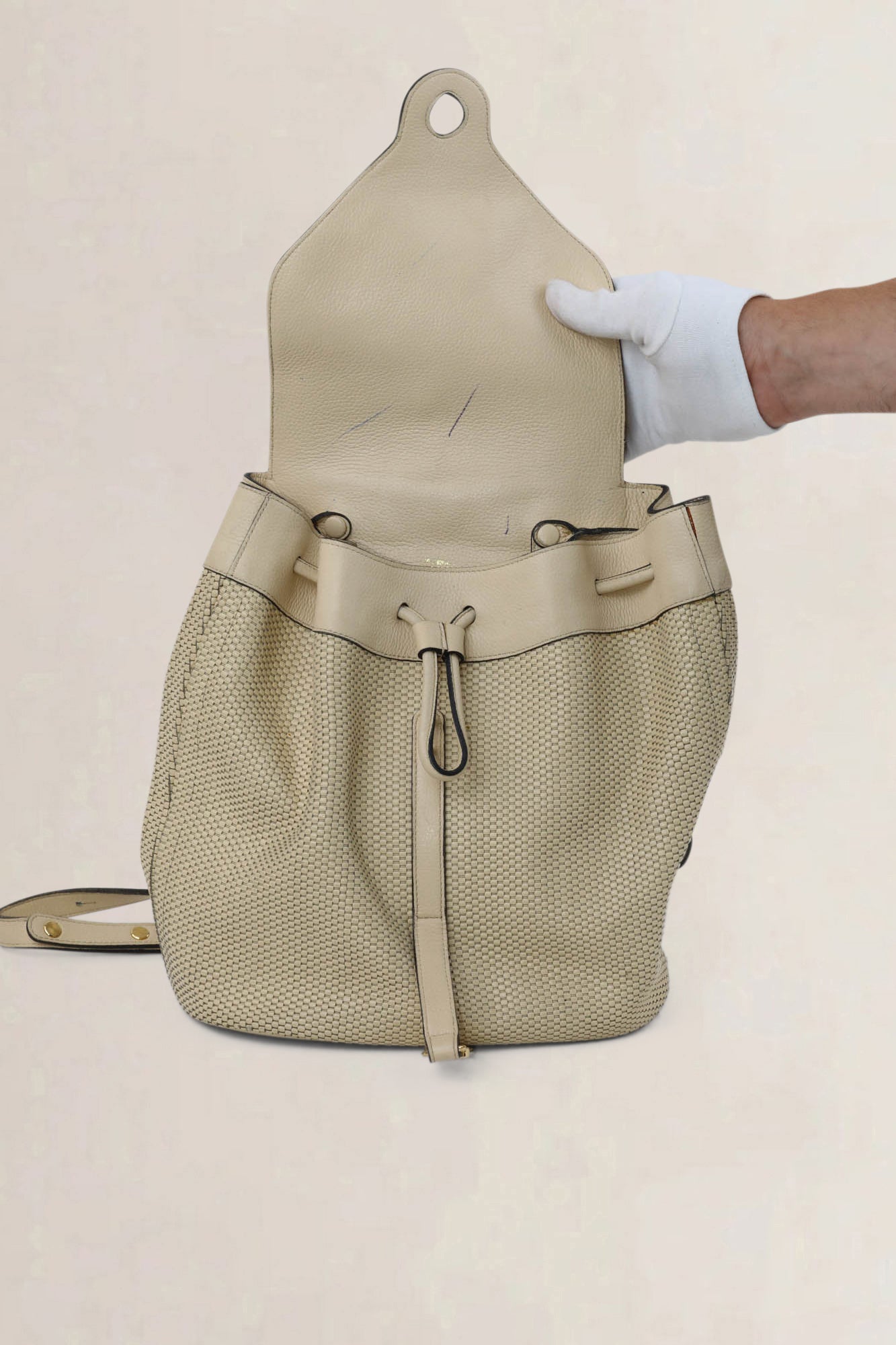 Ivory Toile De Cuir Soleil Backpack