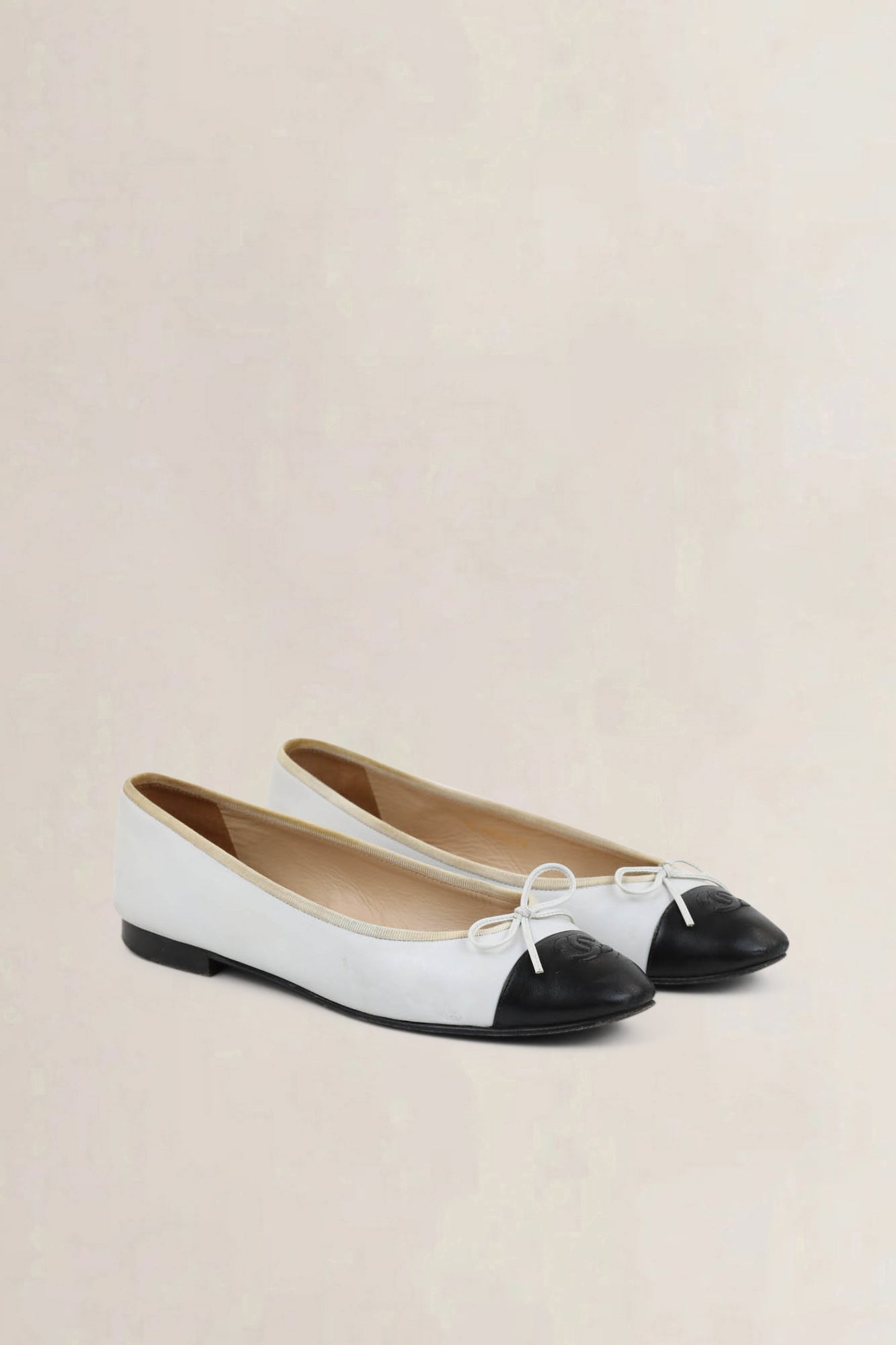 Chanel Black/White Ballet Flats