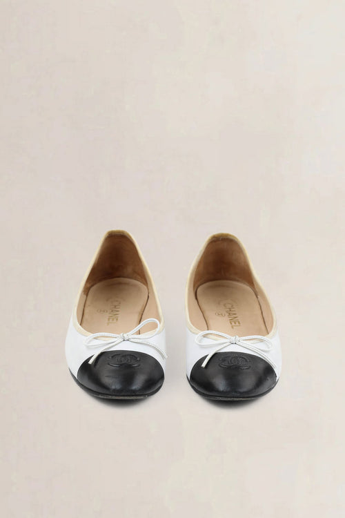 Chanel Black/White Ballet Flats