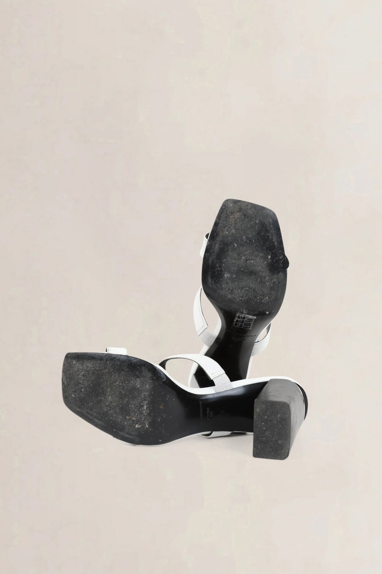 Alexander Wang White Embossed Leather Hayden Heels