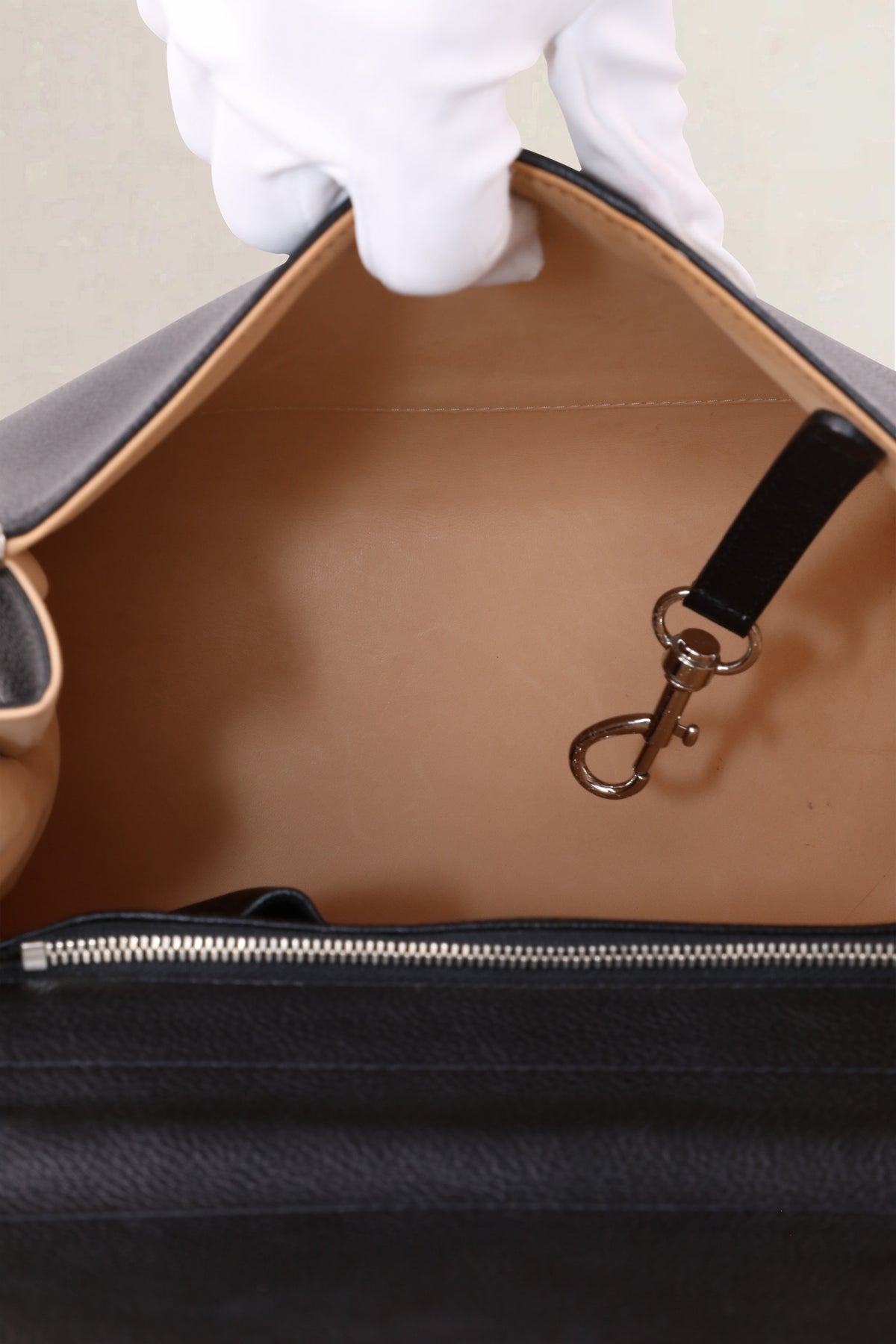 Delvaux Black Brillant Autruche MM Crossbody Bag
