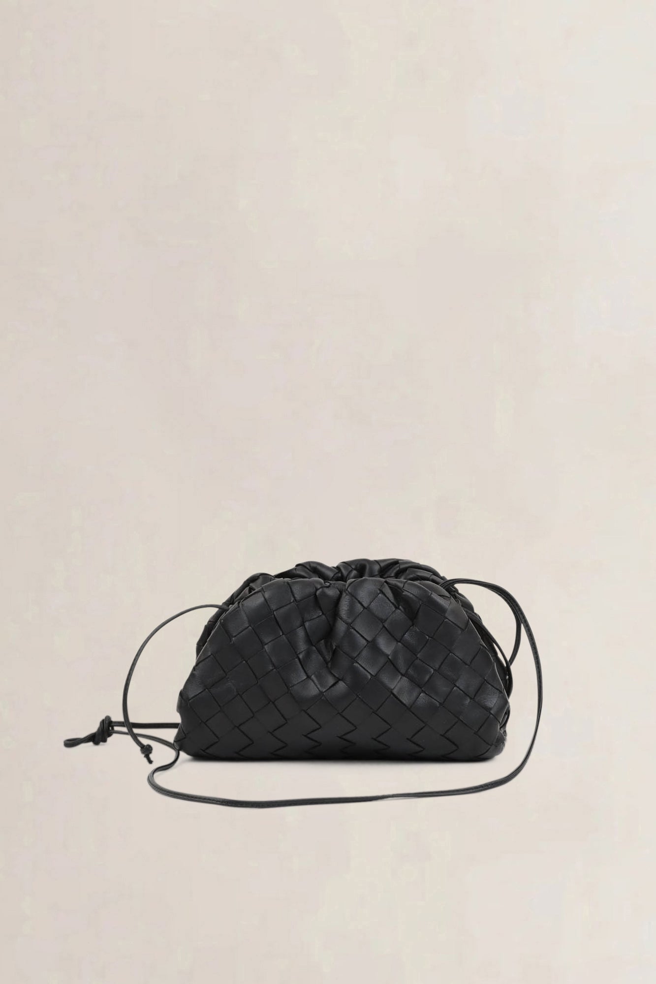 Bottega Veneta Black Mini Intrecciato Pouch Crossbody Bag