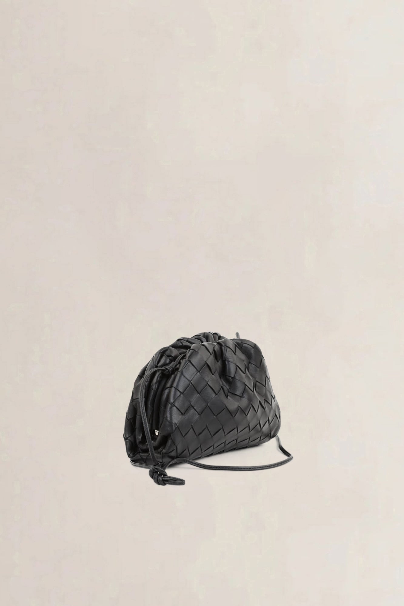 Bottega Veneta Black Mini Intrecciato Pouch Crossbody Bag
