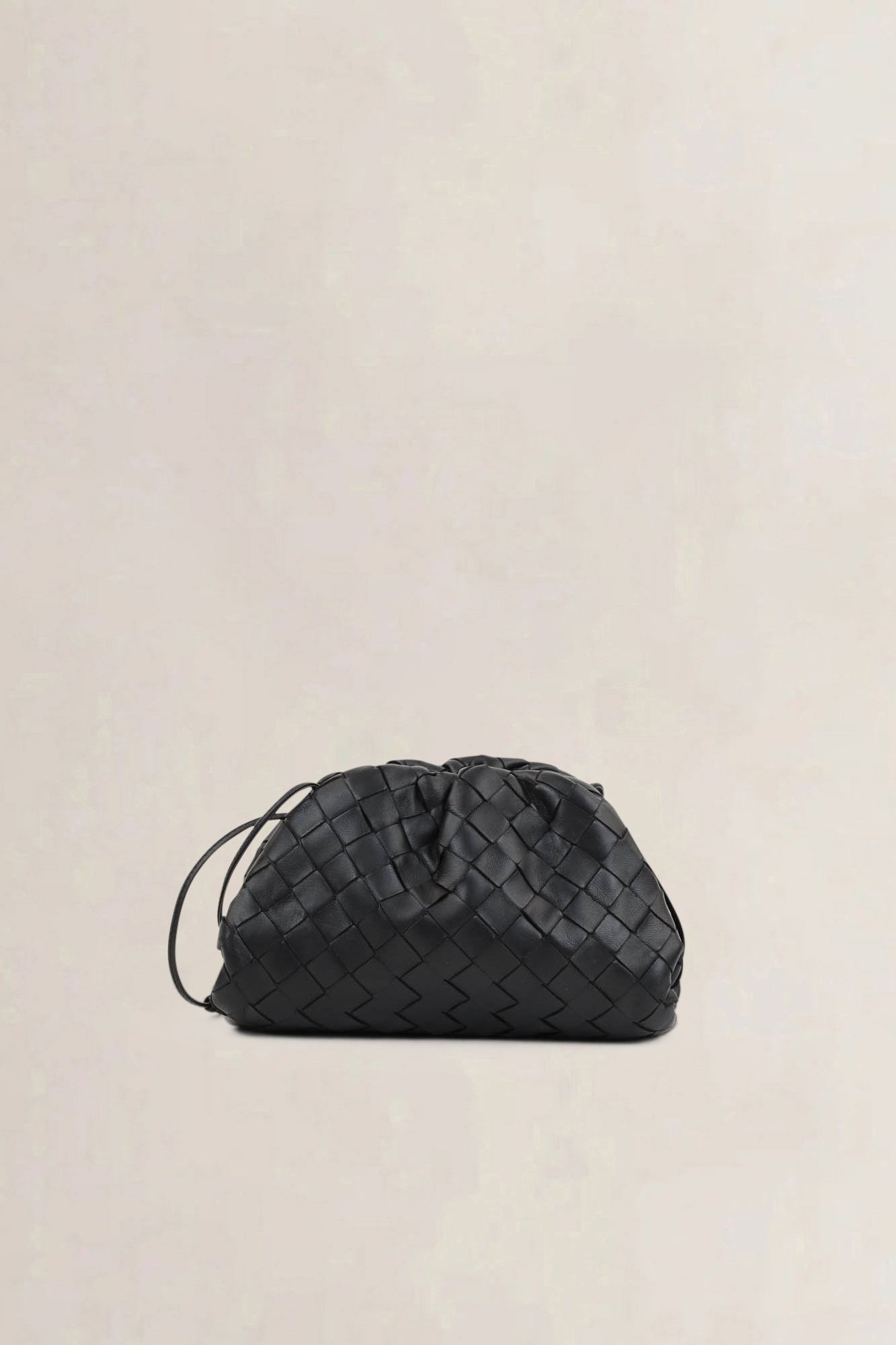 Bottega Veneta Black Mini Intrecciato Pouch Crossbody Bag