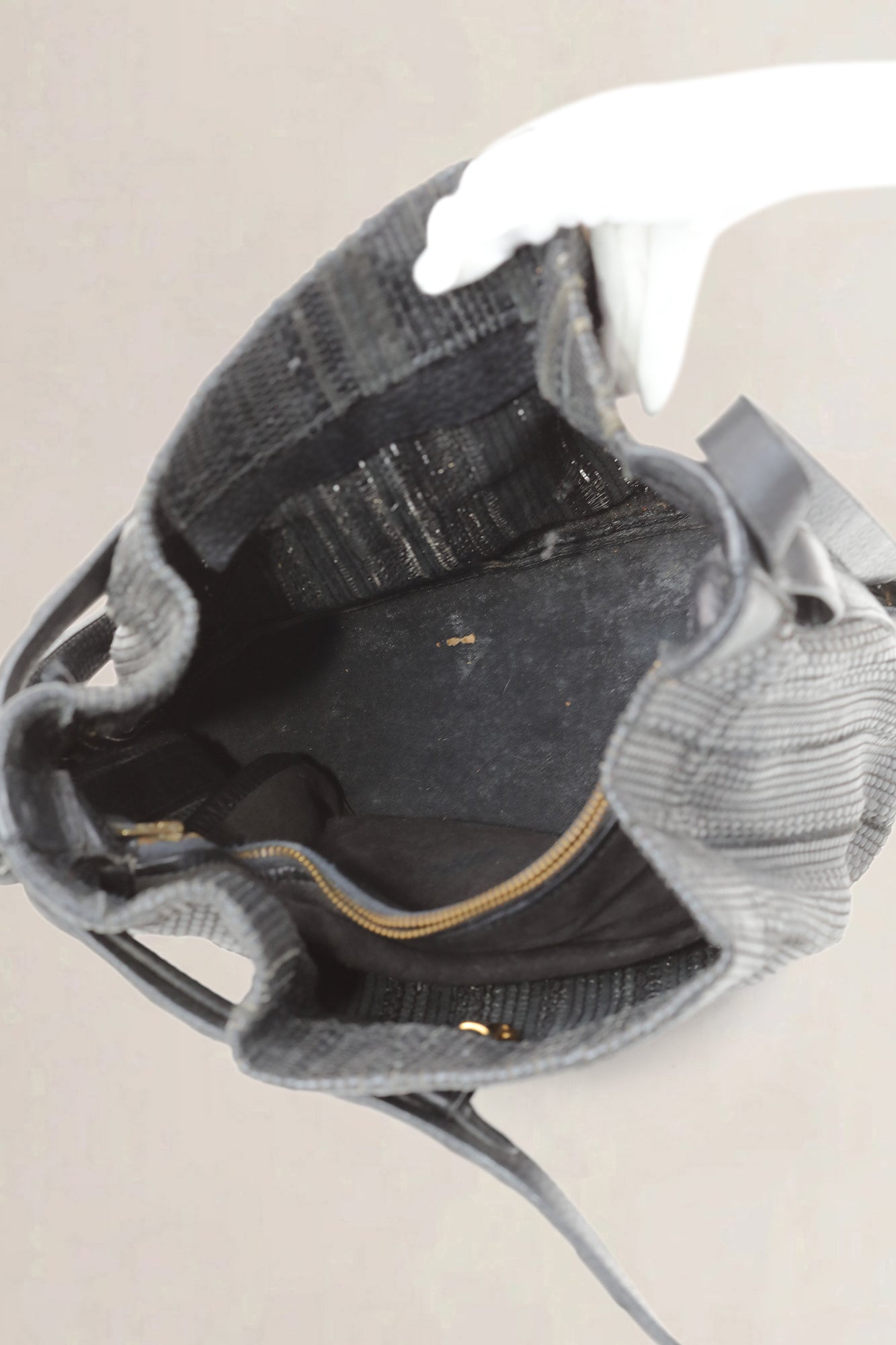 Black Toile De Cuir Calicot Crossbody Bag