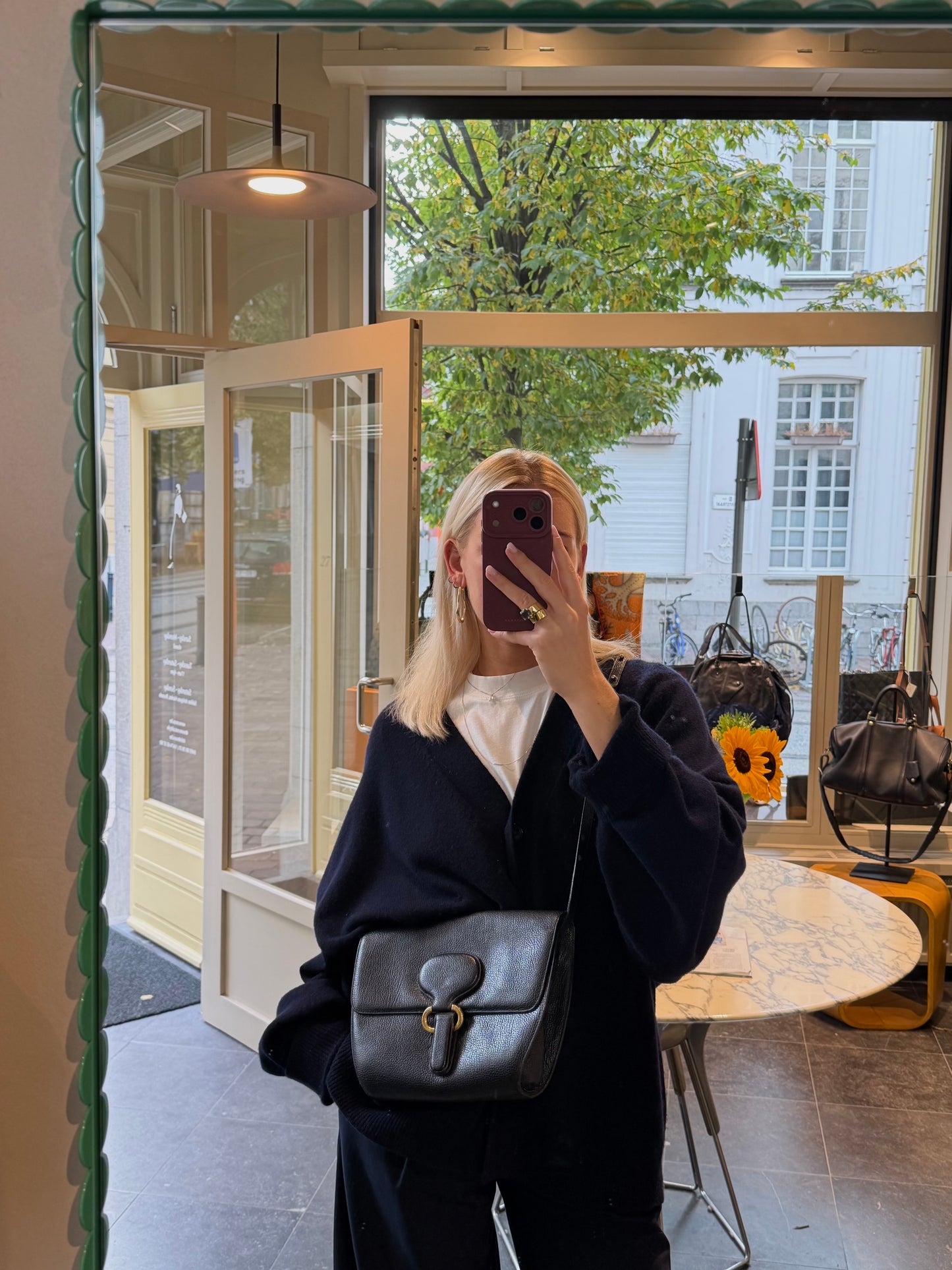 Delvaux Black Leather Crossbody Bag