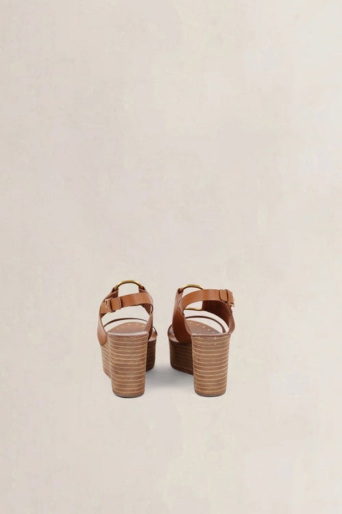 Tory Burch Brown Wedge Sandals