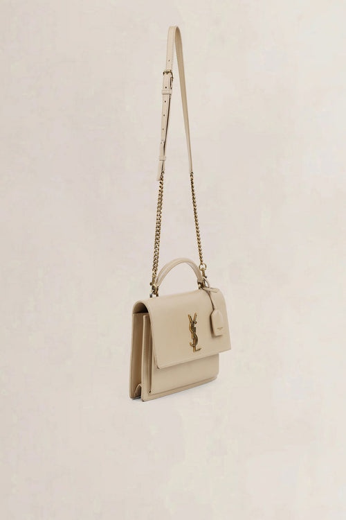 YSL Beige Sunset Medium Crossbody Bag