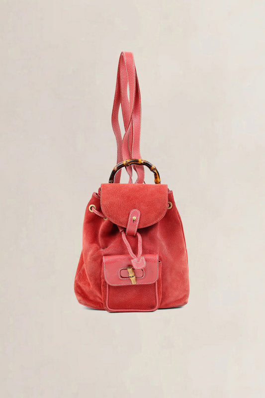 Red Bamboo Suède Backpack