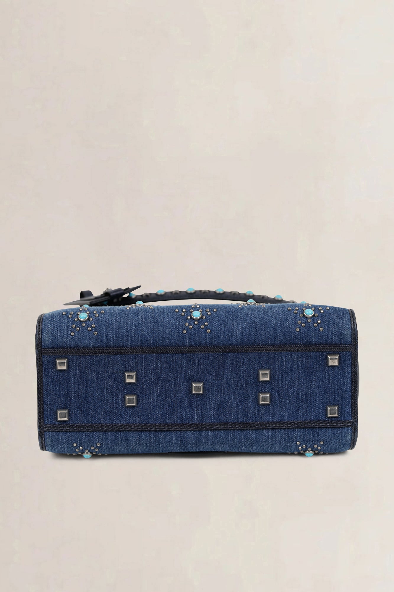 Garavani Denim My Rockstud Top Handle Bag
