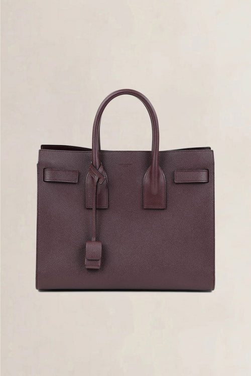 Saint Laurent Dark Burgundy Sac De Jour Top Handle Bag