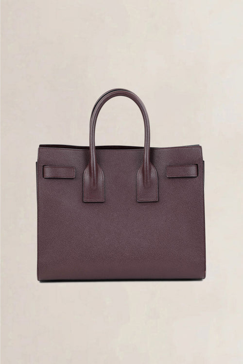Saint Laurent Dark Burgundy Sac De Jour Top Handle Bag