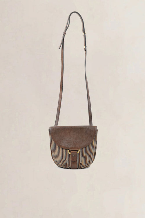 Delvaux Brown Toile De Cuir Listrac PM Crossbody Bag