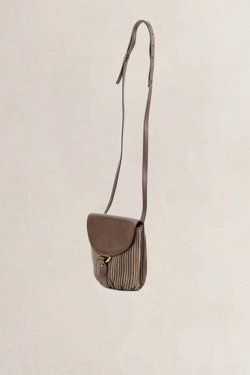 Delvaux Brown Toile De Cuir Listrac PM Crossbody Bag
