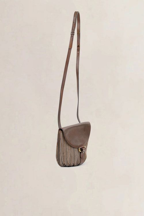Delvaux Brown Toile De Cuir Listrac PM Crossbody Bag