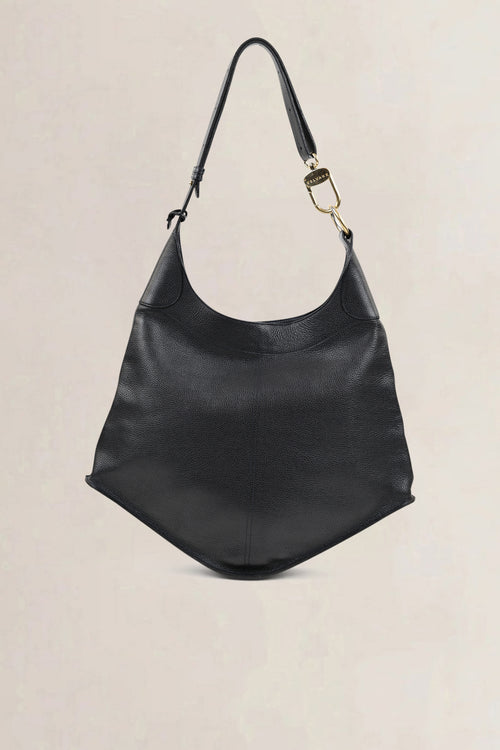 Delvaux Black Satan Shoulder Bag